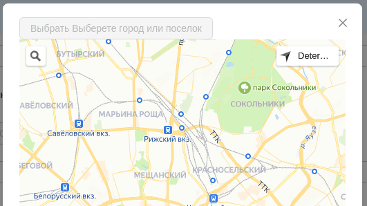 Добавлена карта геолокации